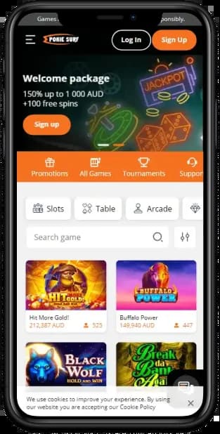 Pokiesurf Casino Australia Mobile